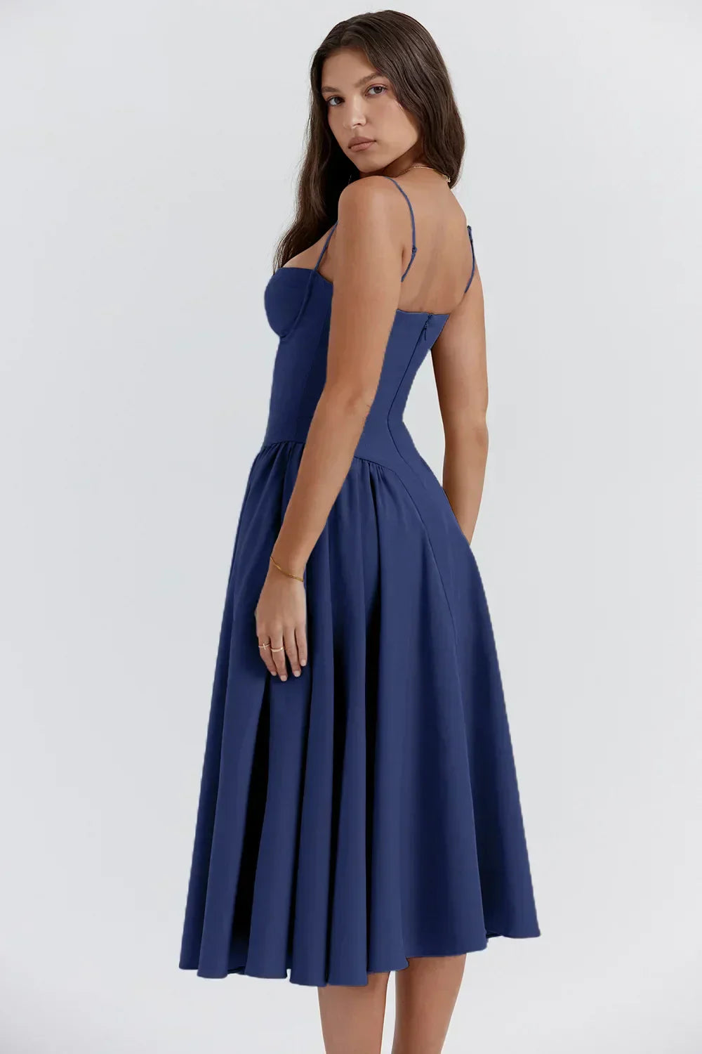 TULUM | Chic Mouwloze Midi Zomerkleed Met Corset Pasvorm