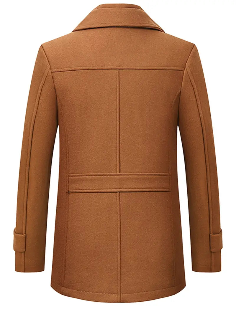Heren Trenchcoat - Klassieke Reverskraag - Knoopsluiting met Rits - Flapzakken