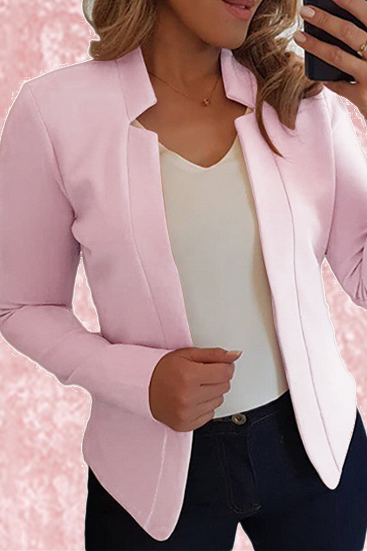 Dames blazer - elegante op maat gemaakte roze blazer voor vrouwen