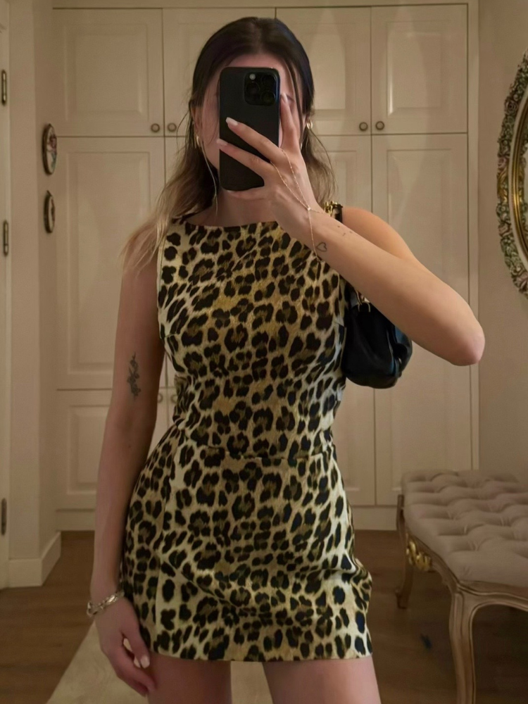 Jane™ | Leopard Mini-Jurk