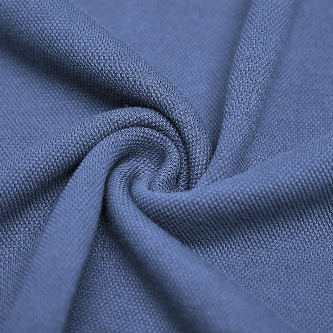 Men's Polo Shirt - Long Sleeves with Embroidery, Comfortable and Breathable