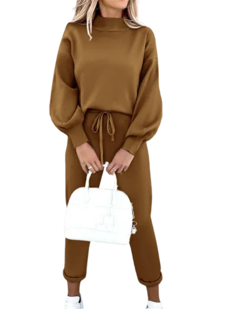 Dames Trainingspak – Zachte Katoenmix – Relaxed Fit – Sweater & Joggingbroek Set