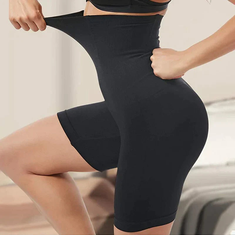 Hoge taille body sculpting shorts voor dames