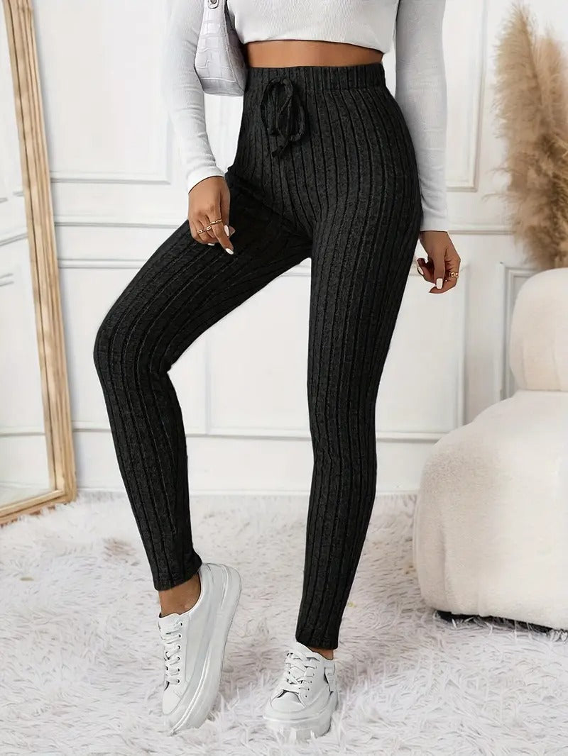 Lara Ribgebreide legging voor Dames