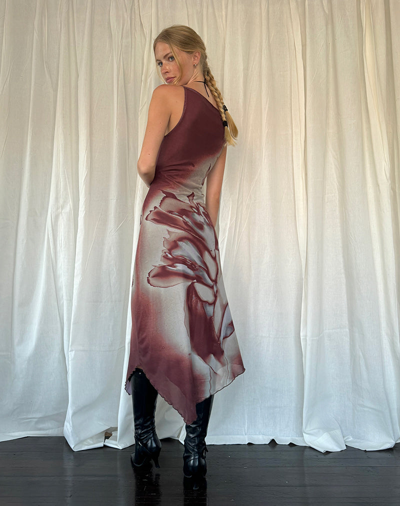 Sorelle - Elegante midi-jurk met kunstzinnige print