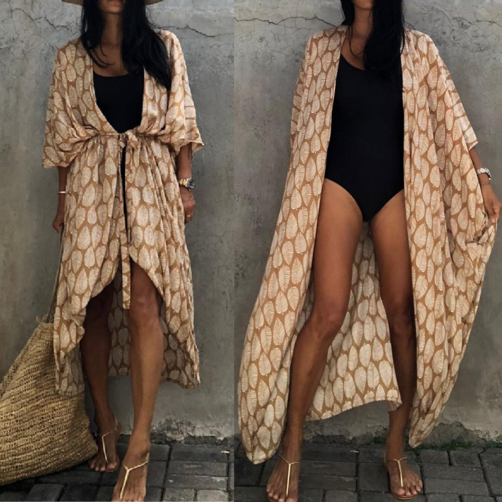 Dames Kimono Cover-Up - Luchtige Pasvorm - Tie-Dye Design - Open Voorzijde