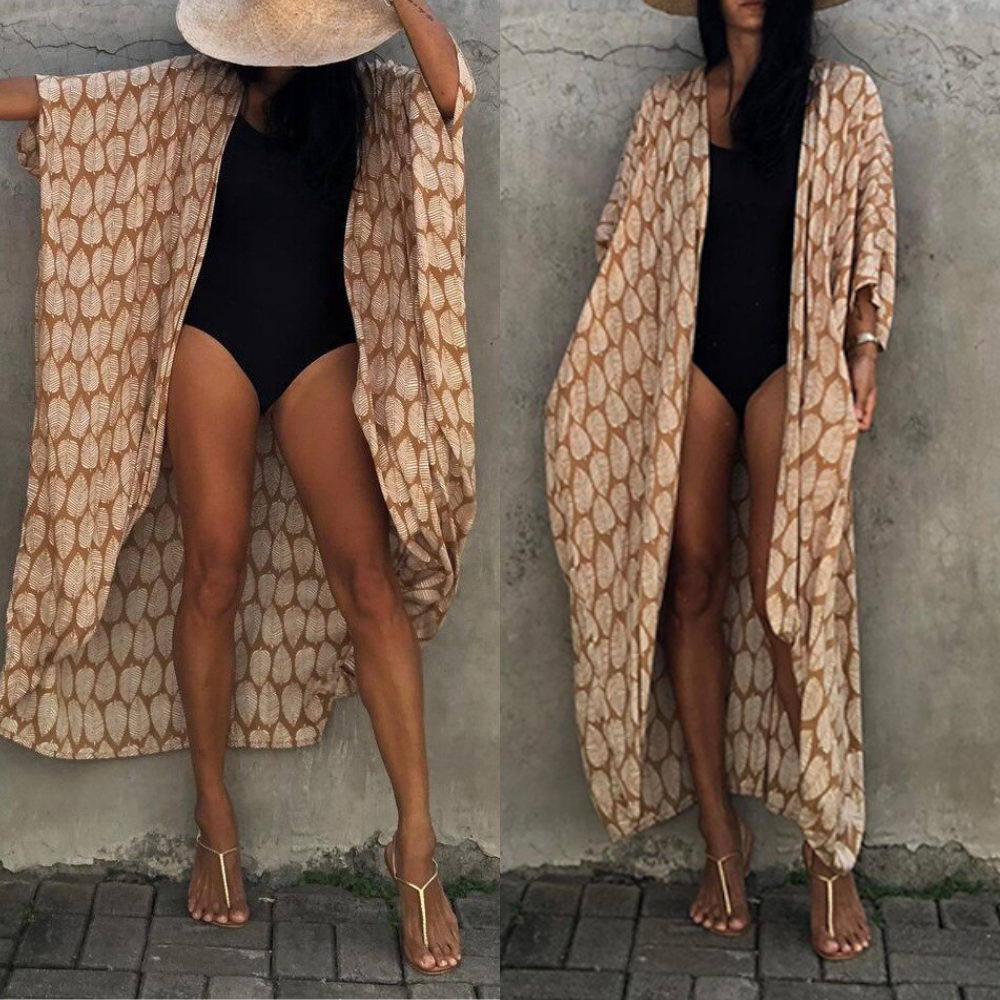 Dames Kimono Cover-Up - Luchtige Pasvorm - Tie-Dye Design - Open Voorzijde