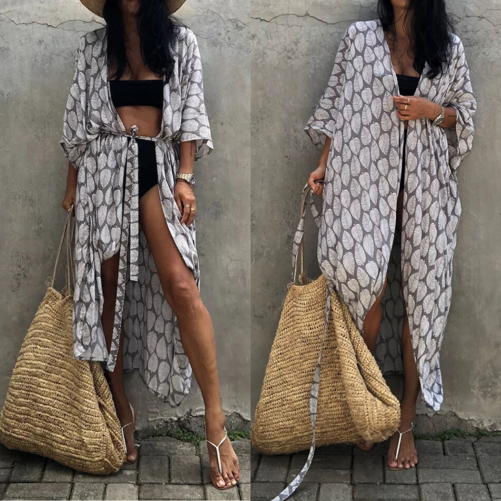 Dames Kimono Cover-Up - Luchtige Pasvorm - Tie-Dye Design - Open Voorzijde