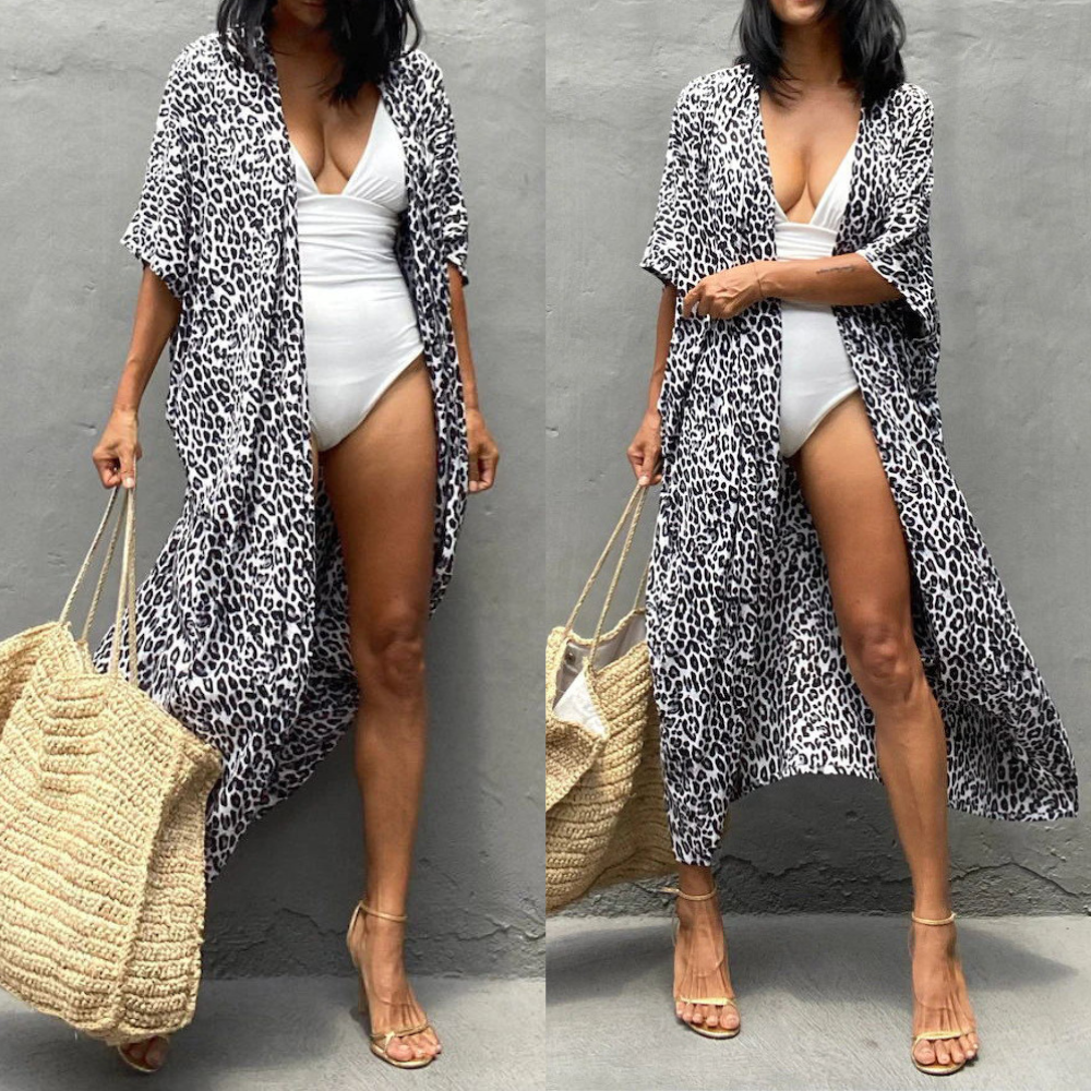 Dames Kimono Cover-Up - Luchtige Pasvorm - Tie-Dye Design - Open Voorzijde