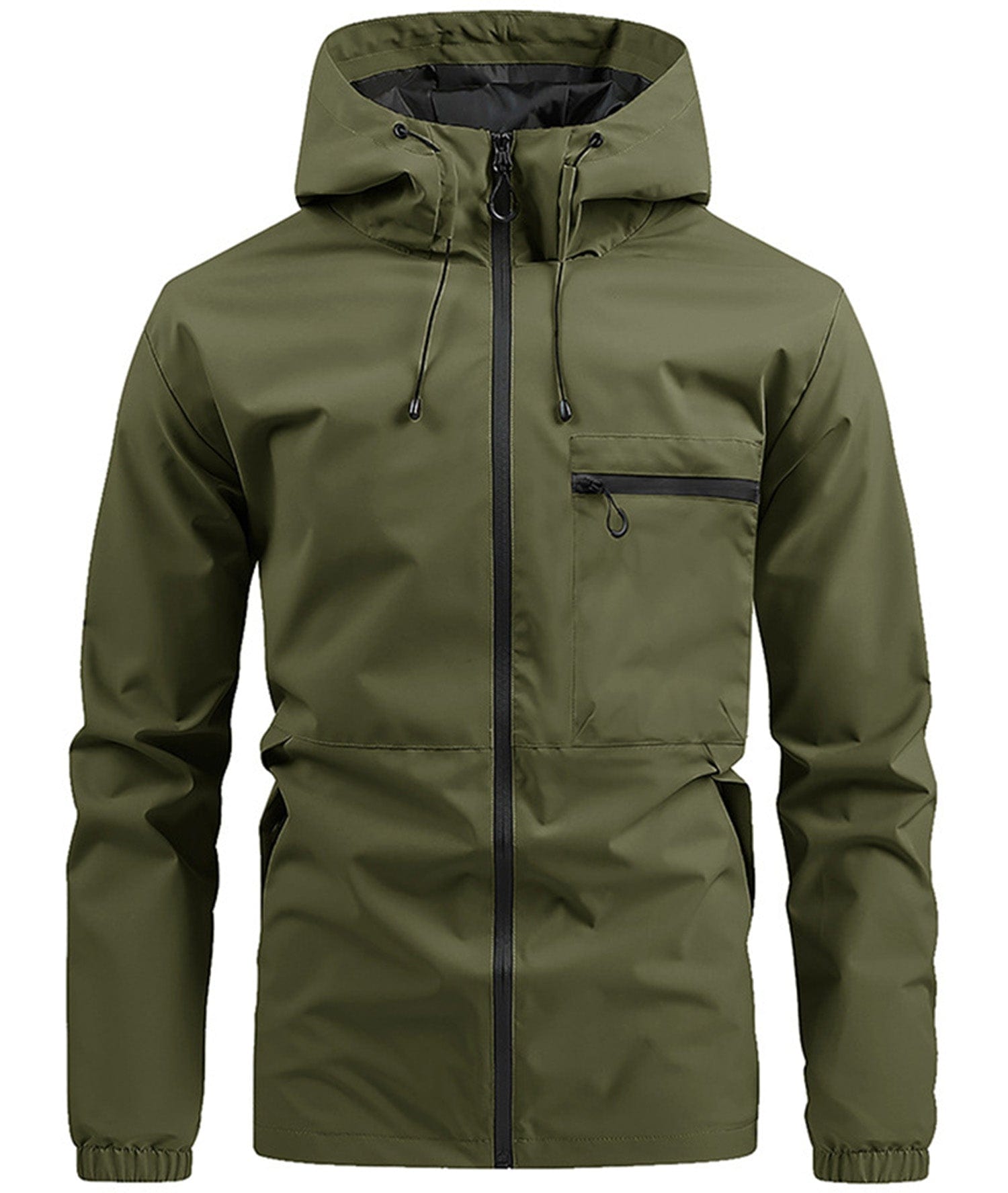 Harry Hooded Jacket | Solid Regular Fit Hip-Length Jacket