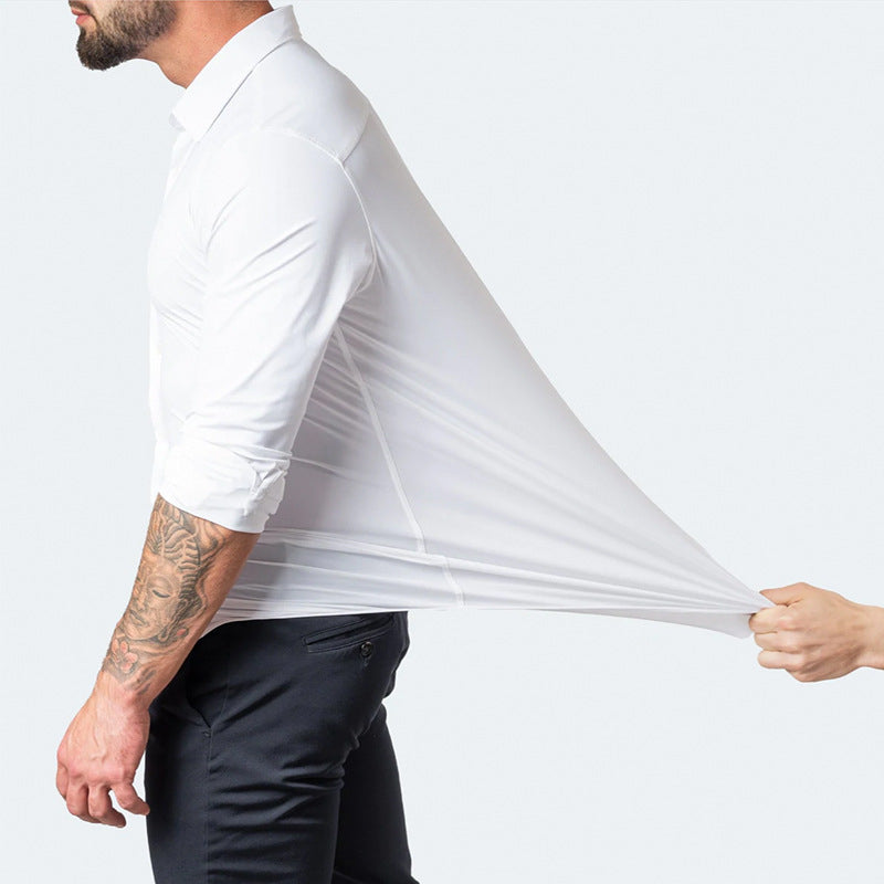 Aerolex | Tijdloos Anti-Kreuk Blouse Stretchshirt voor Heren