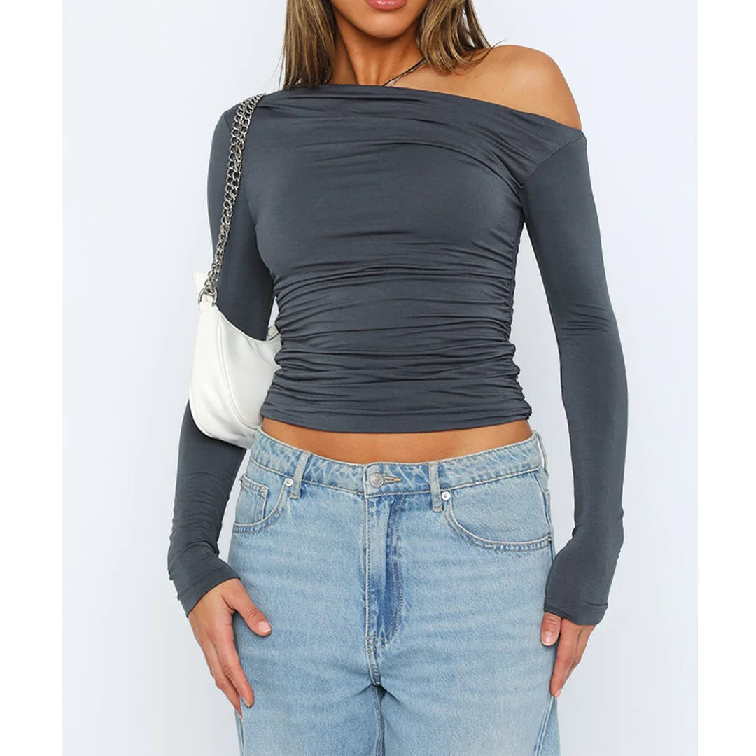 Asymmetrische Off-Shoulder Top
