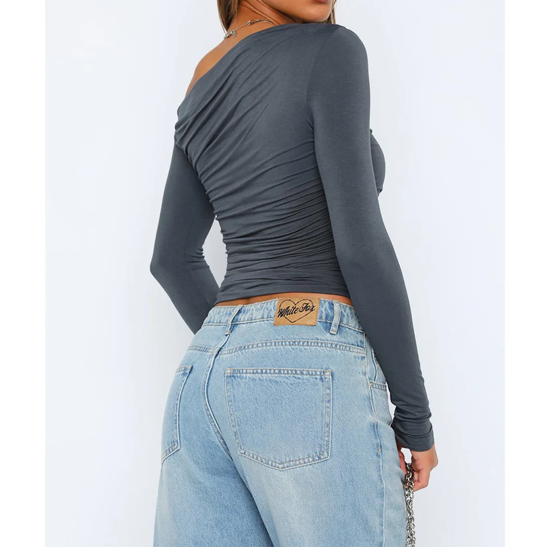 Asymmetrische Off-Shoulder Top