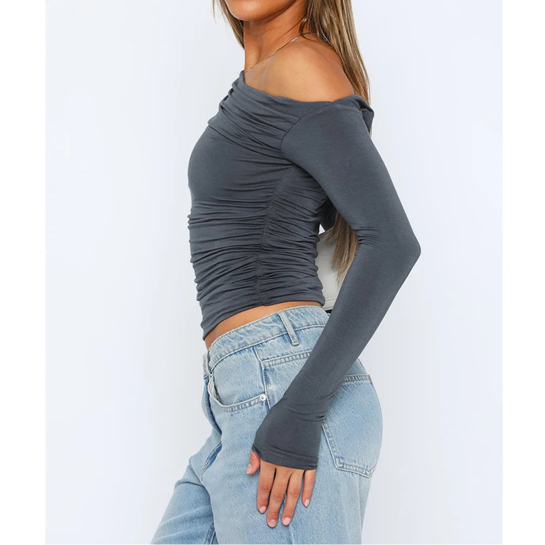 Asymmetrische Off-Shoulder Top