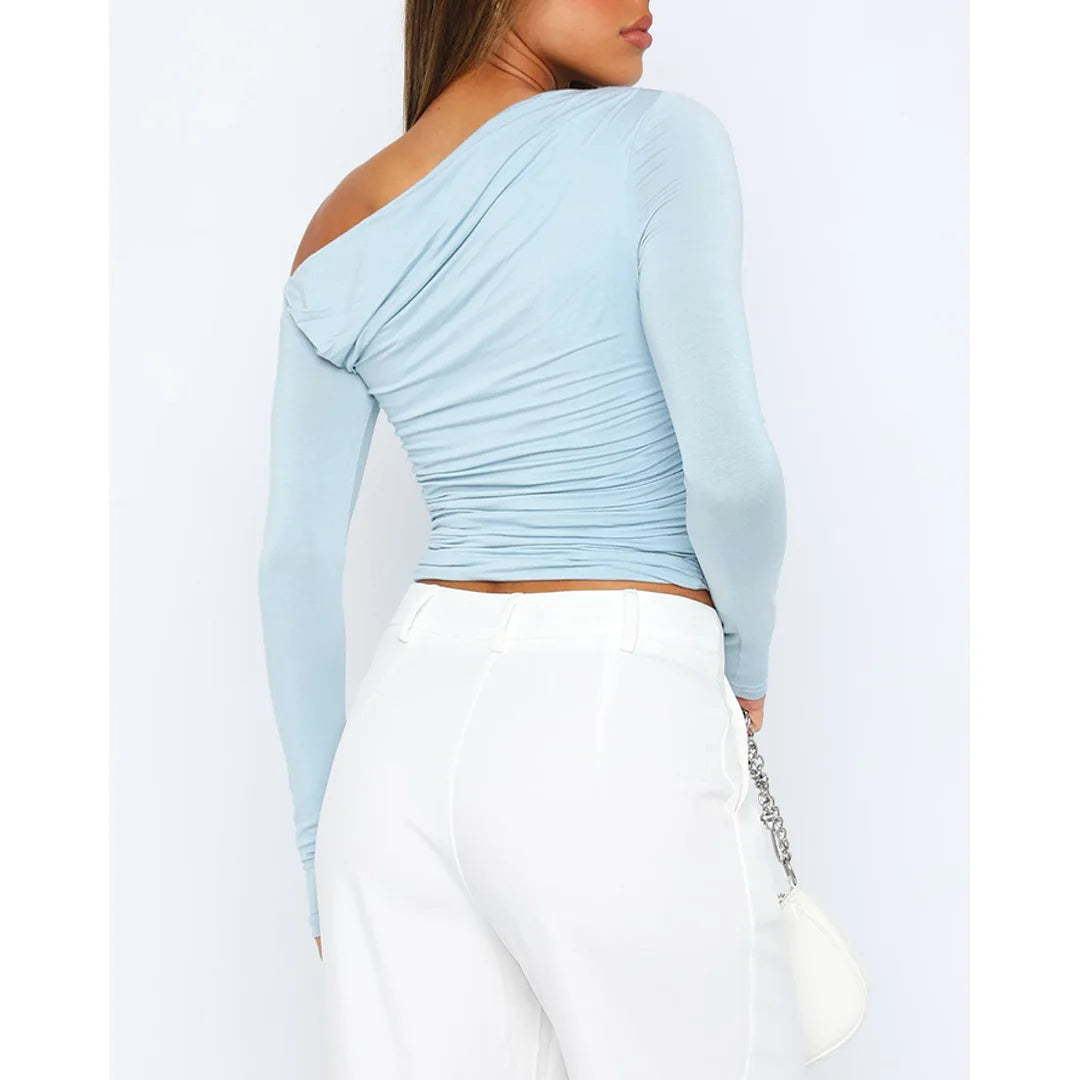 Asymmetrische Off-Shoulder Top