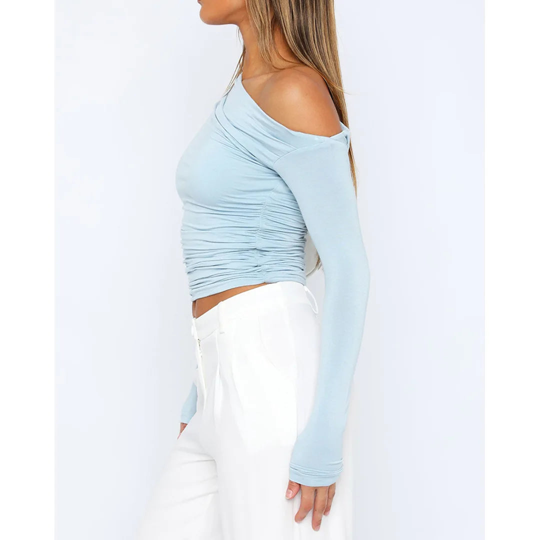 Asymmetrische Off-Shoulder Top
