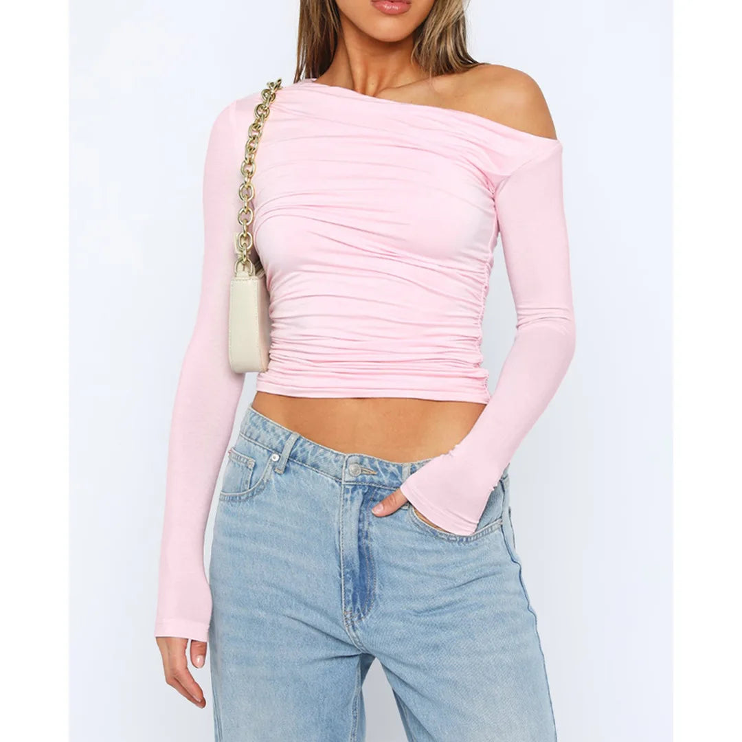 Asymmetrische Off-Shoulder Top