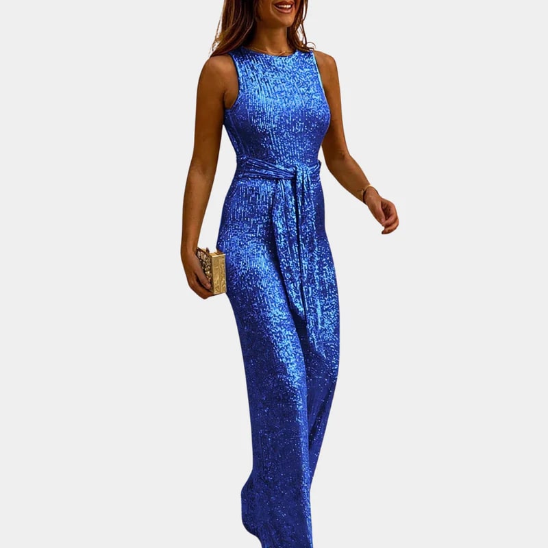 Dames Maxi Jurk – Mouwloos – Glanzende Pailletten – Elegante Pasvorm – Gala Stijl