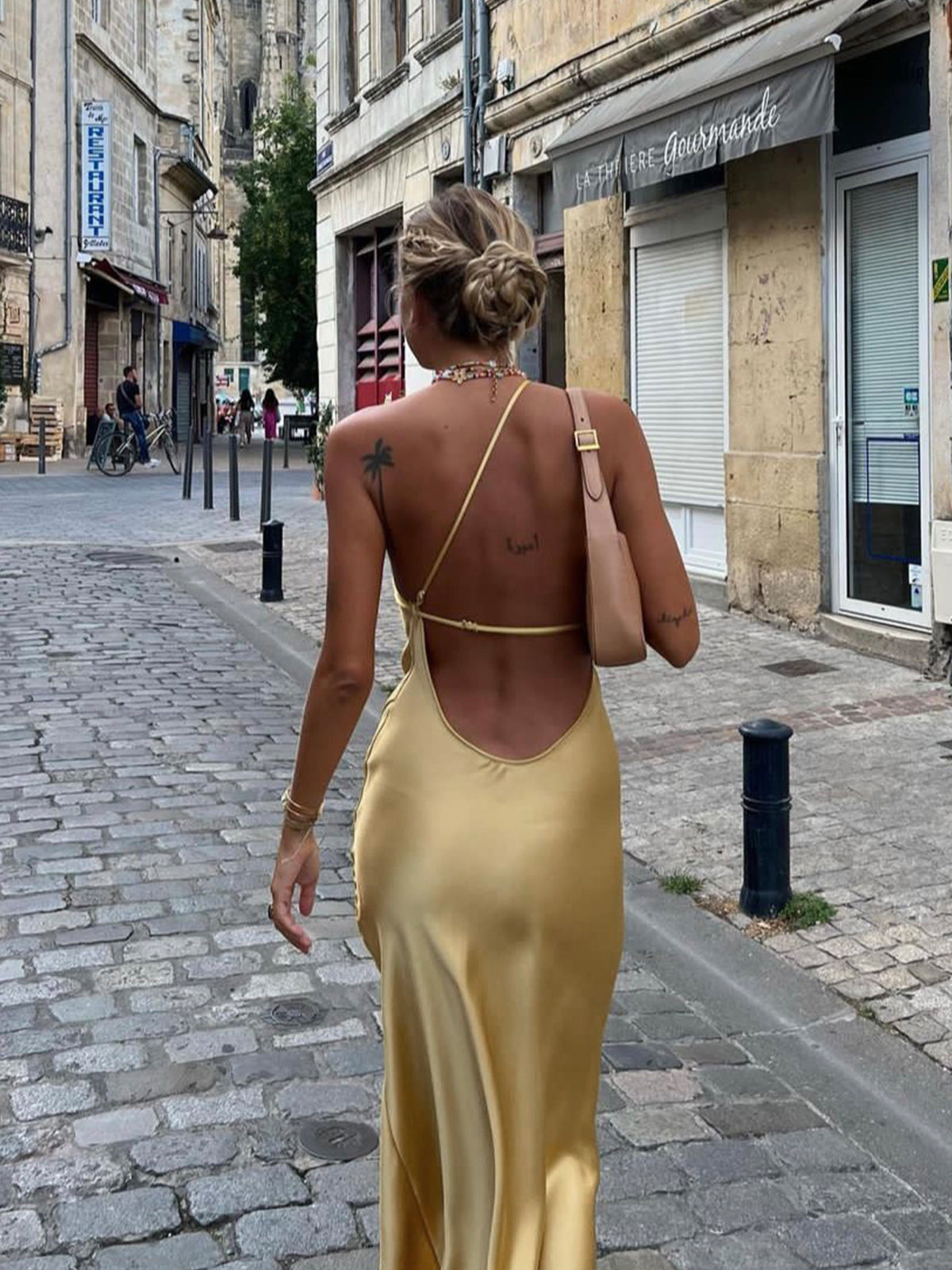 Florence - Backless Satin Dress