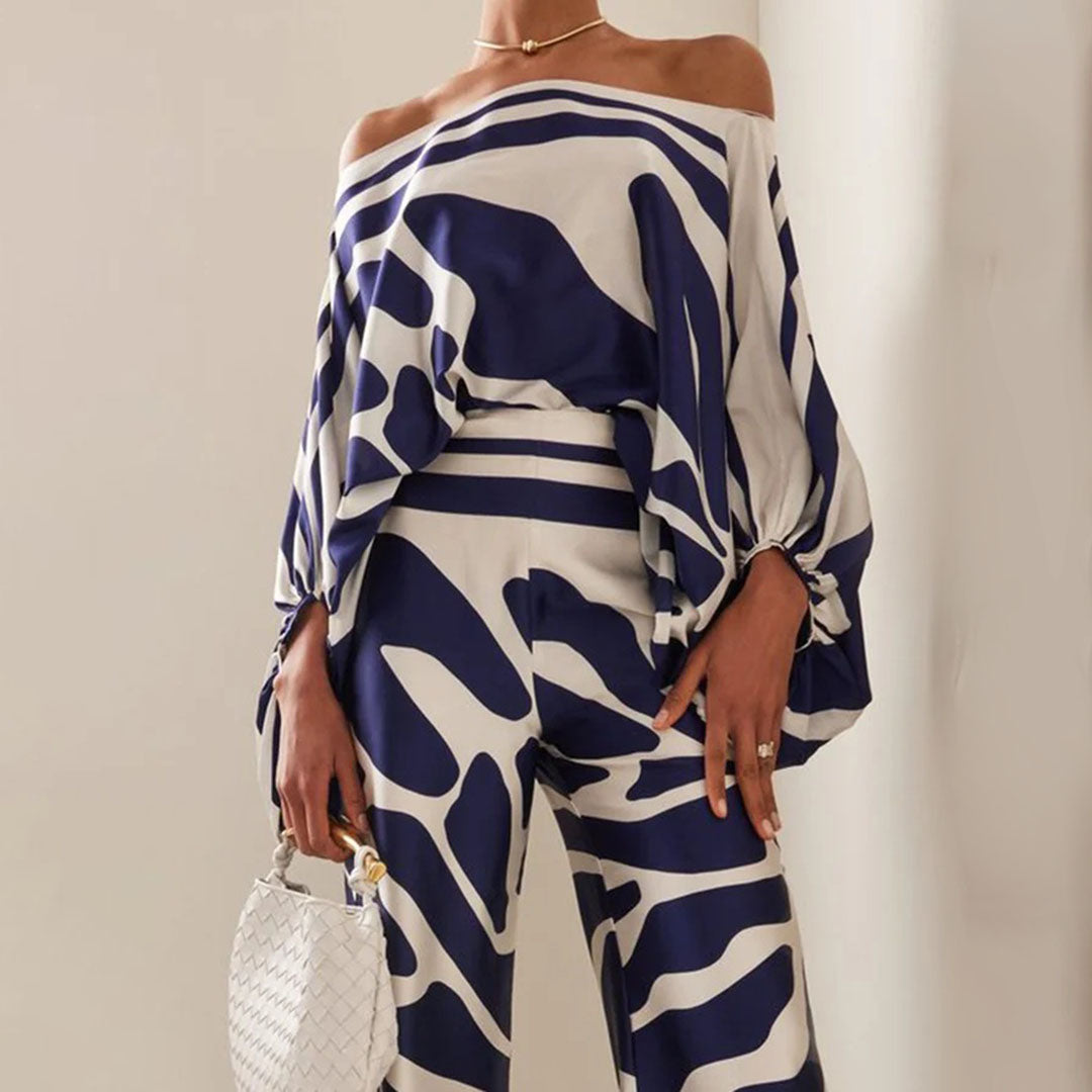 Mora - Elegante Tweedelige Satijnen Set Dames