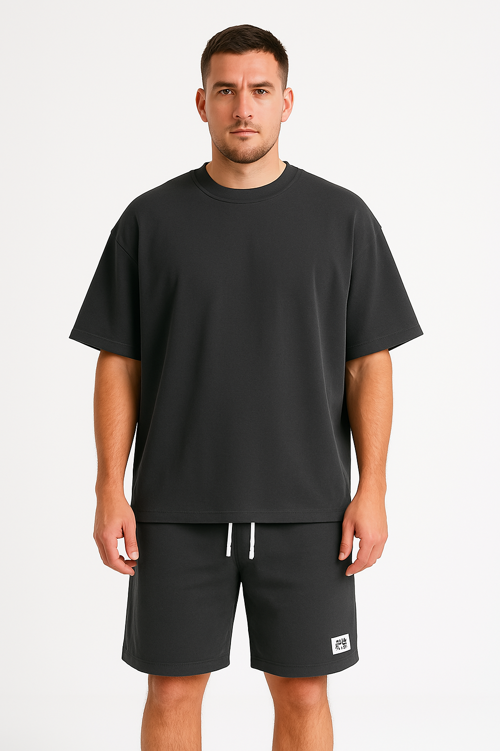 Men's Tracksuit – Cotton – Relaxed Fit – T-shirt with Short Sleeves – Shorts