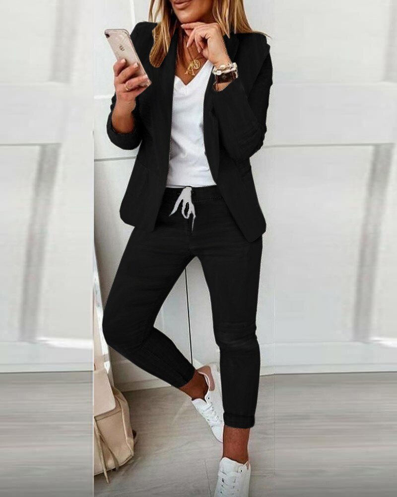 Elegant Ladies Blazer with Matching Pants
