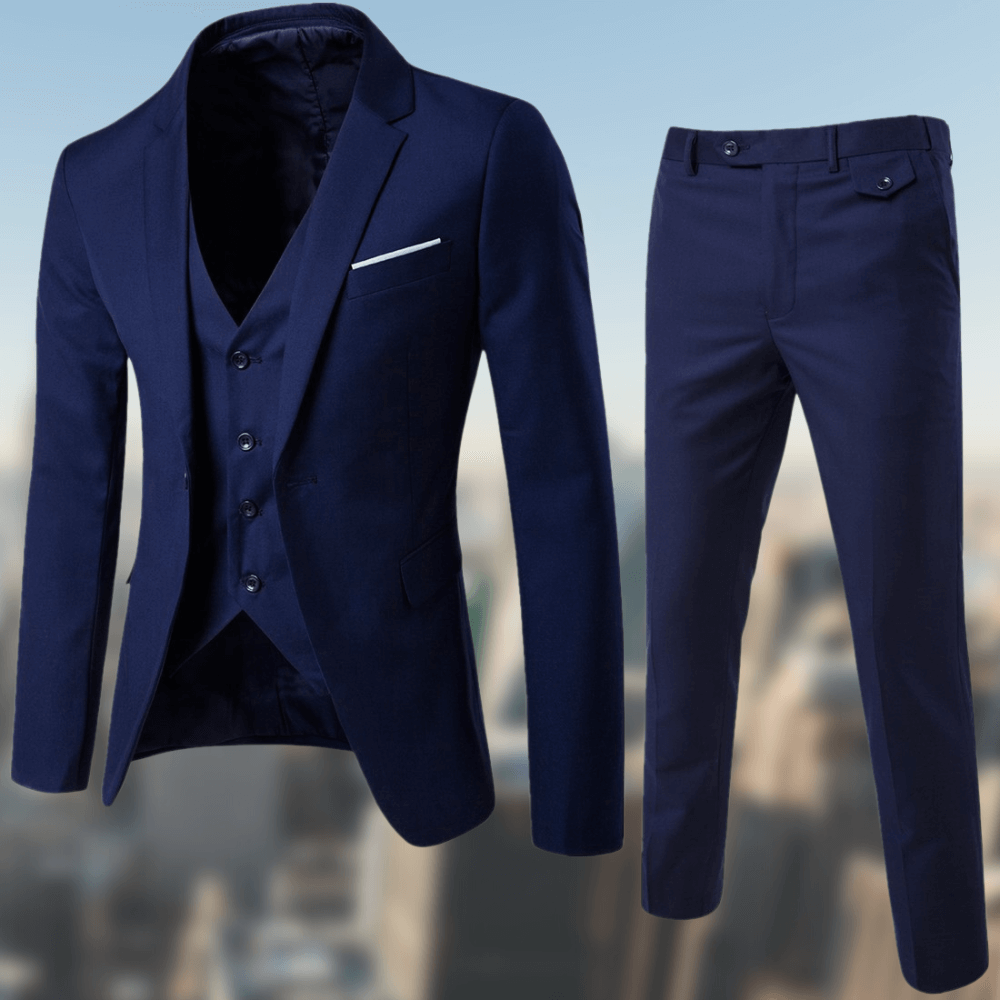 Heren Kostuum - Modern Fit - Enkelrijig Colbert met Notch Revers - Tailored Pantalon