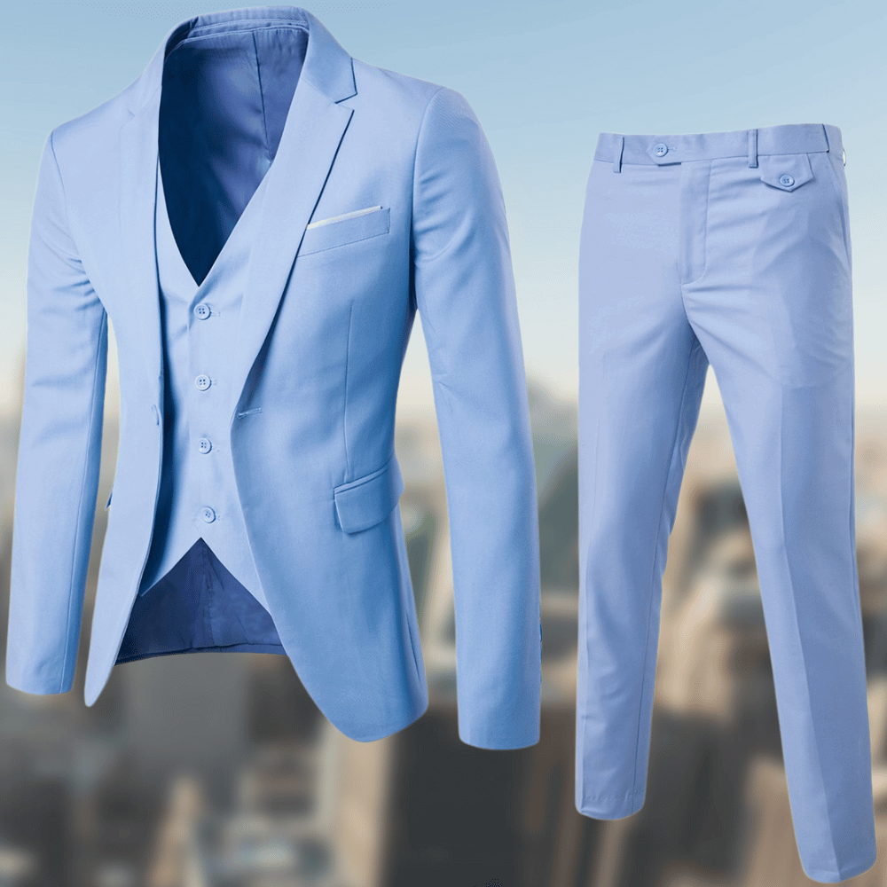 Heren Kostuum - Modern Fit - Enkelrijig Colbert met Notch Revers - Tailored Pantalon