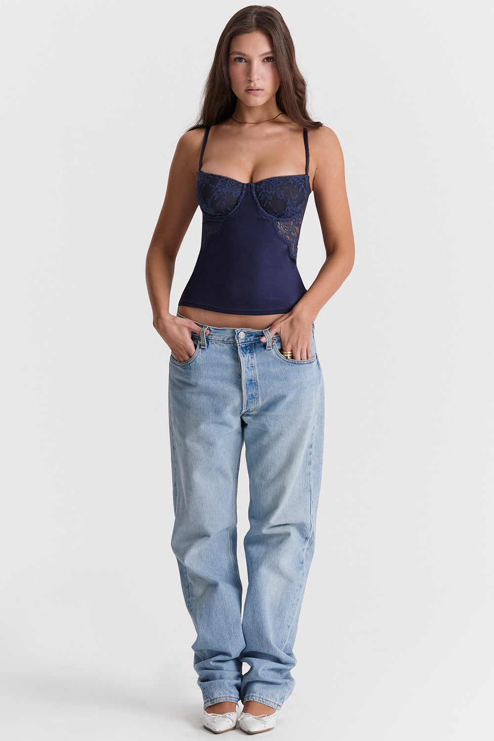 Elegant Corset Top met Getextureerde Details