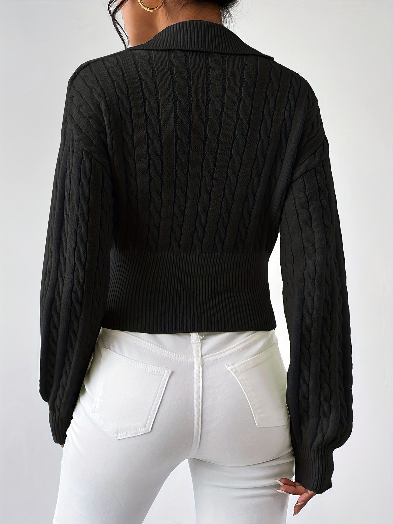 Gedraaide gebreide top voor dames