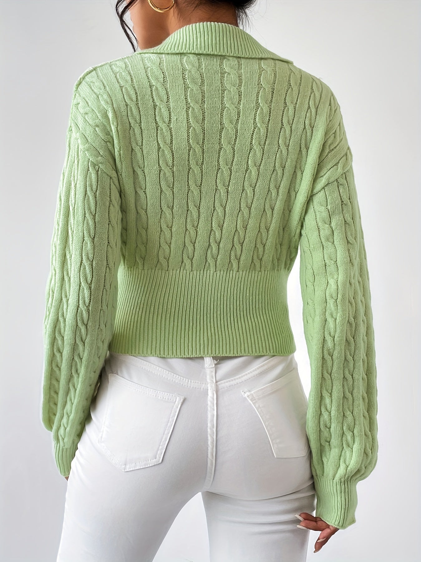 Gedraaide gebreide top voor dames