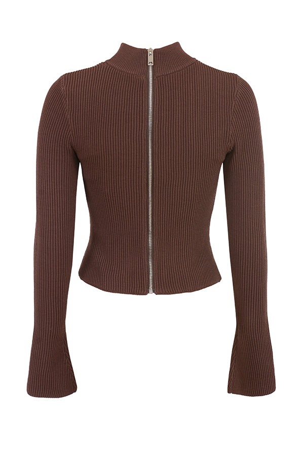 Elegante Gebreide Top met Uitsnede