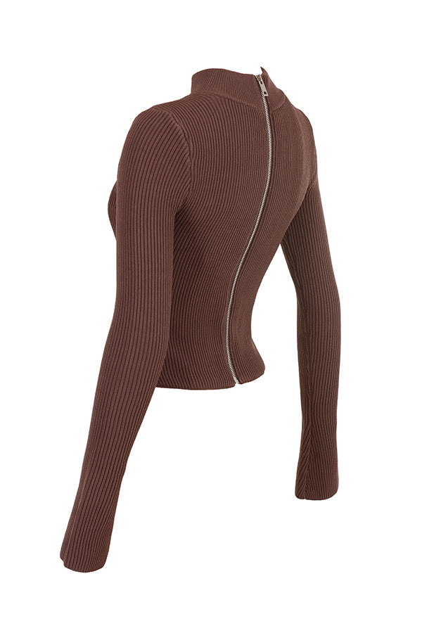 Elegante Gebreide Top met Uitsnede