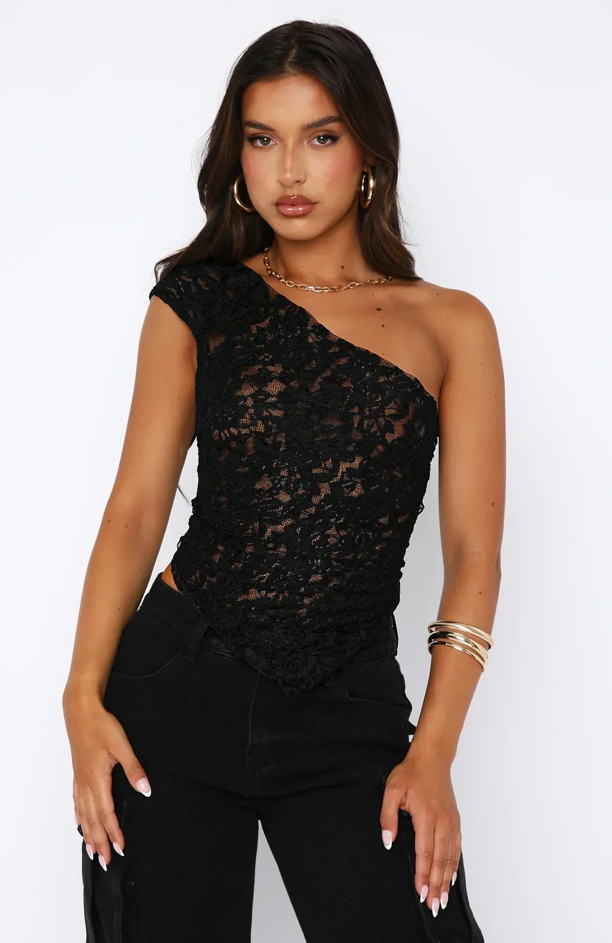 Elegante Kantentop met Eén Schouder