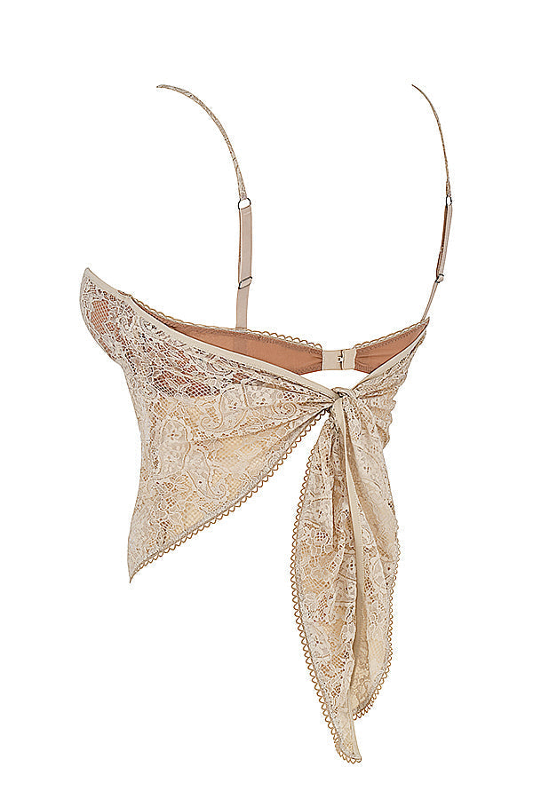 Elegante kanten bustier-top met verfijnde details