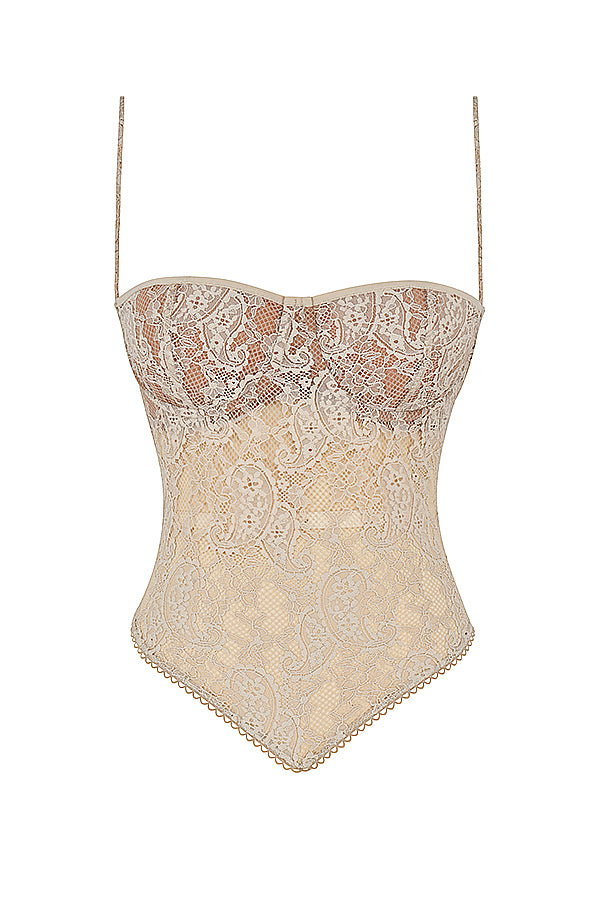 Elegante kanten bustier-top met verfijnde details
