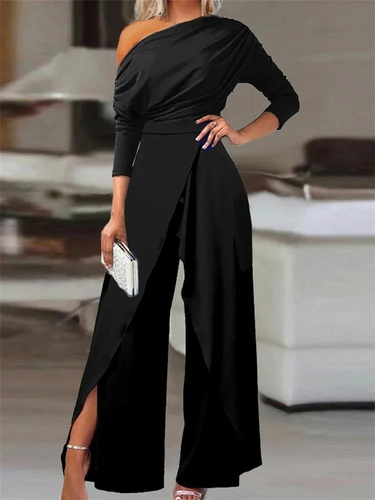 Elegante off-shoulder dames jumpsuit