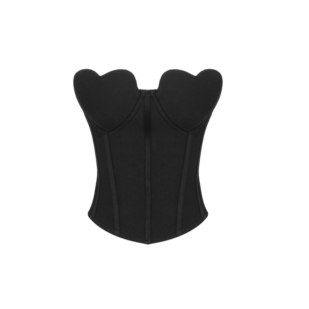 Fluwelen Hartvormige Bandeau Top