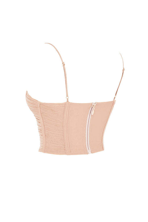 Gedrapeerd Mesh Korset