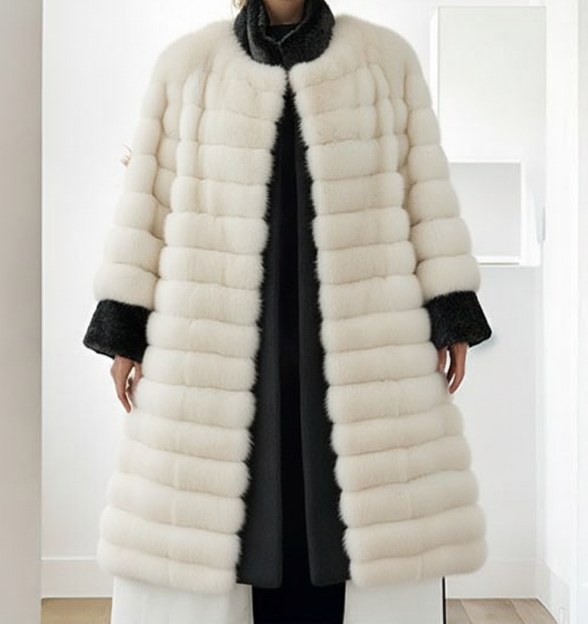 Daisy Oversized Coat | Collared Long Sleeve Solid Coat