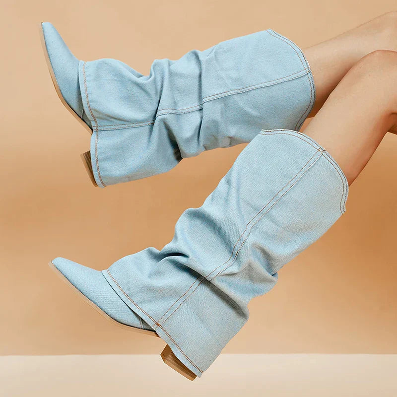 Elmas Denim Laarzen voor Dames