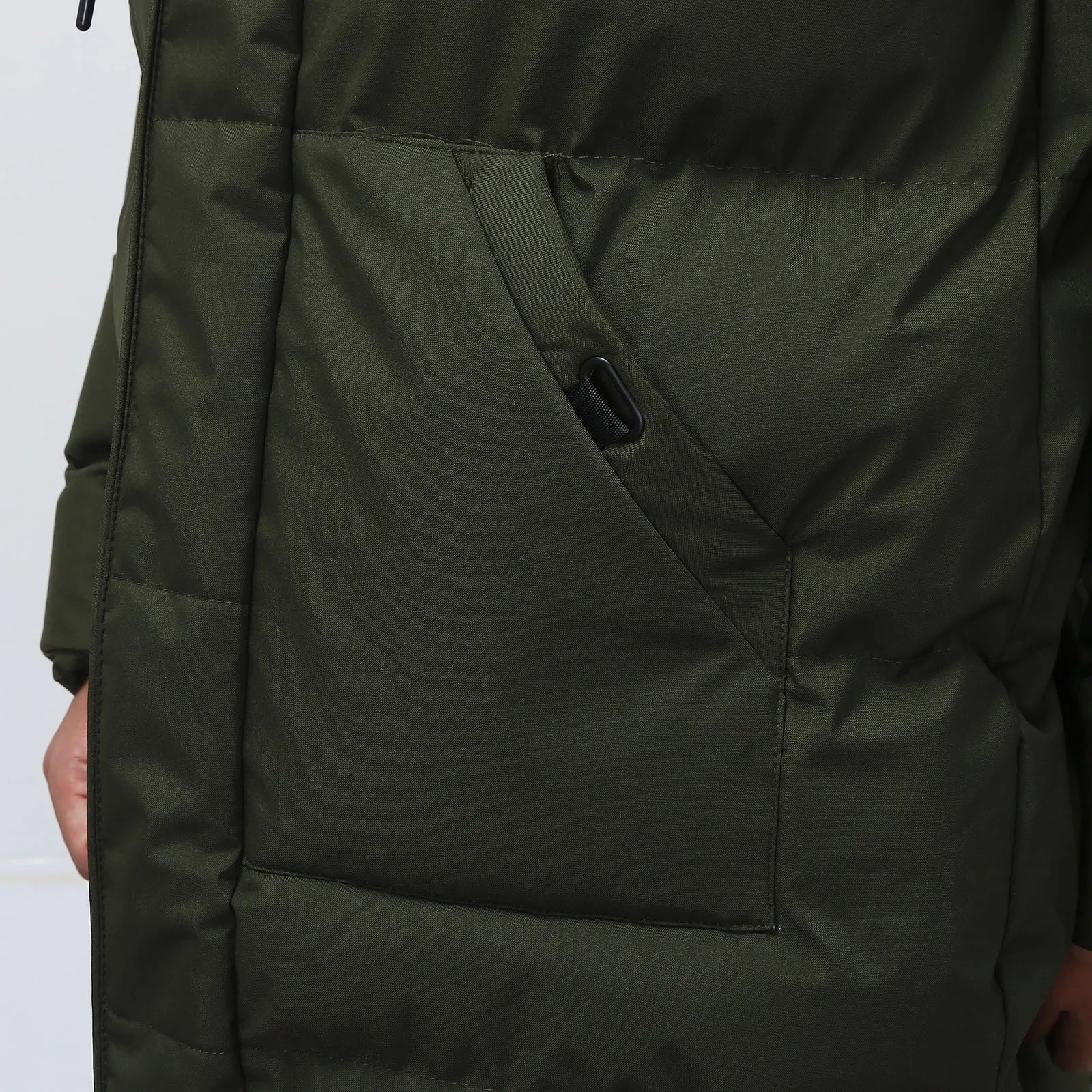 Heren Gewatteerde Jas – Waterafstotend – Verstelbare Capuchon – Lange Lengte – Casual Warmte