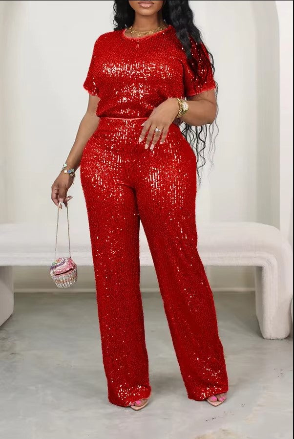 Khloe - Elegante Tweedelige Glitter Set