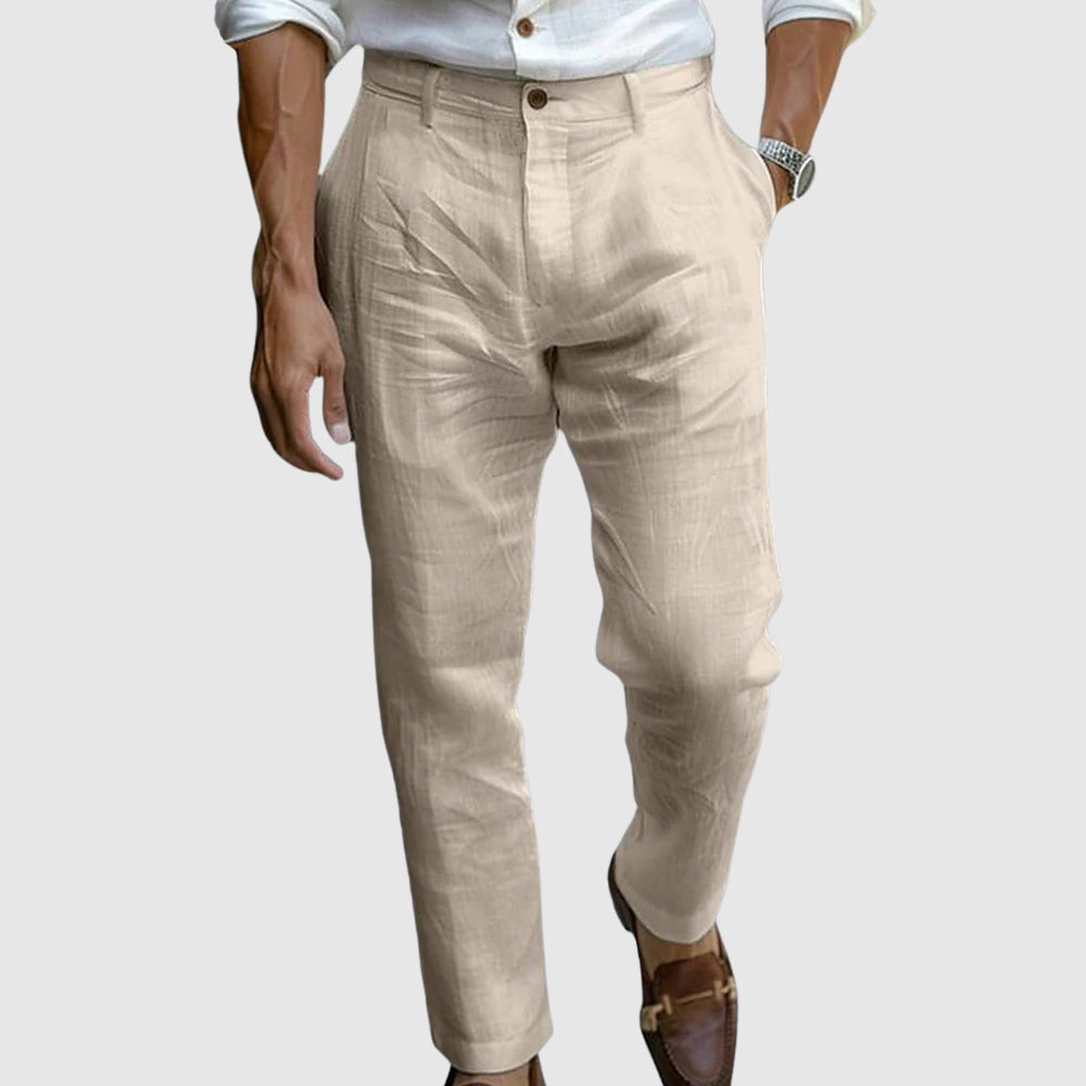 Men's Pants – Classic Fit – Straight Leg – Naturally Breathable – Flat Front