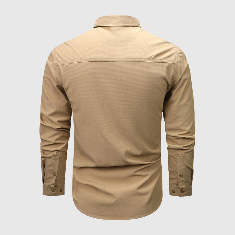 Joshua Regular Fit Utility Shirt | Collared Long Sleeve Utility Shirt
