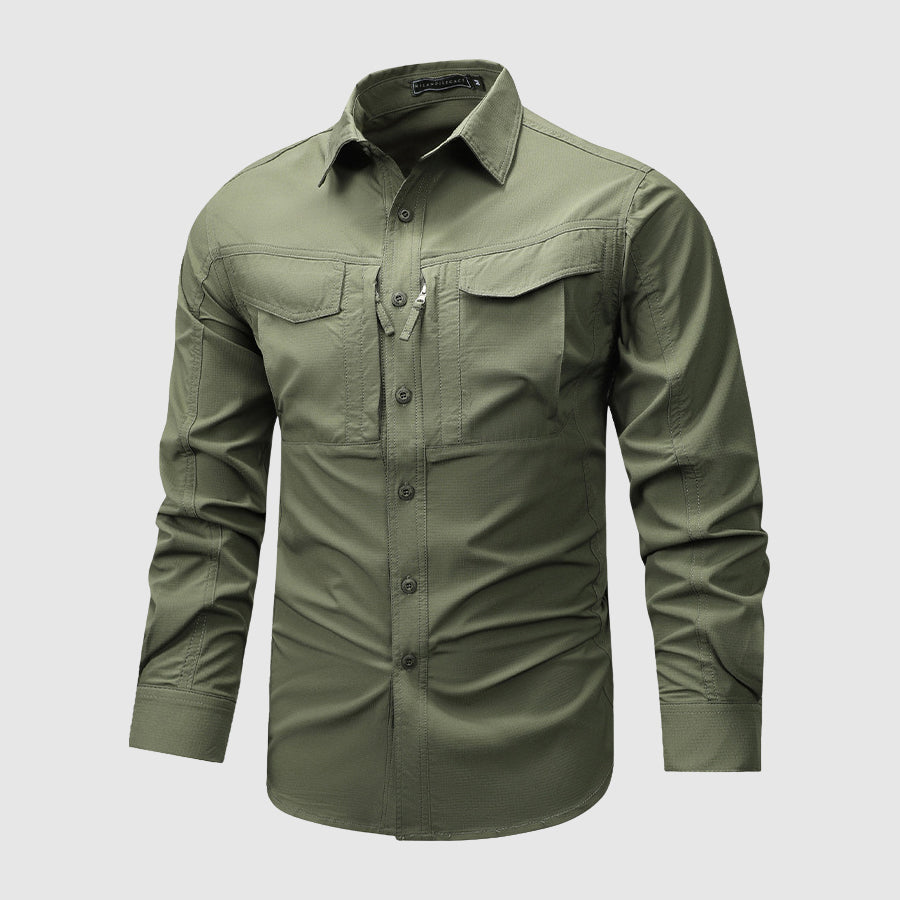 Joshua Regular Fit Utility Shirt | Collared Long Sleeve Utility Shirt