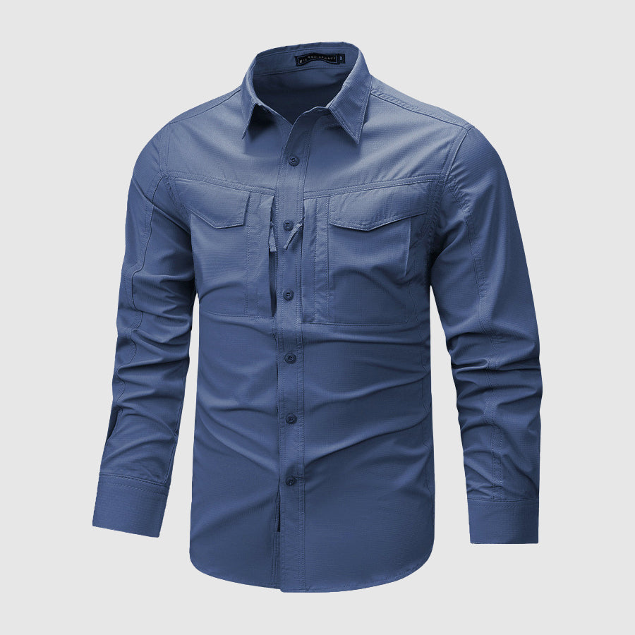Joshua Regular Fit Utility Shirt | Collared Long Sleeve Utility Shirt