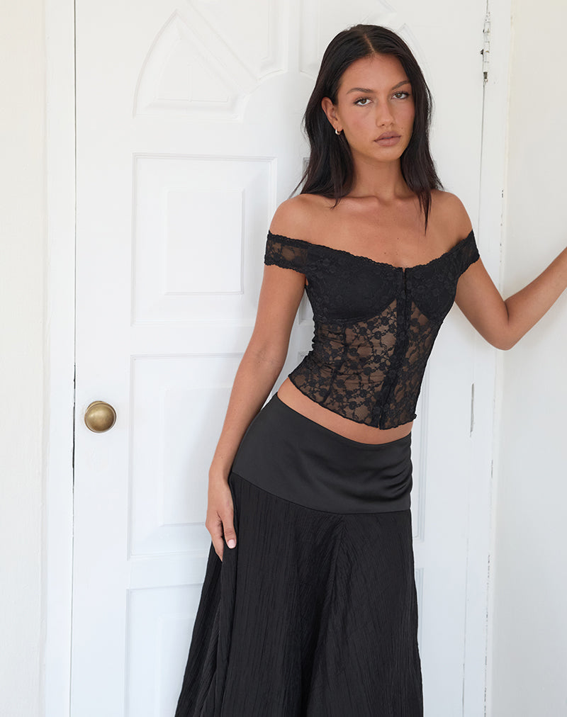 Lysanne - Sensuele kanten off-shoulder korset top