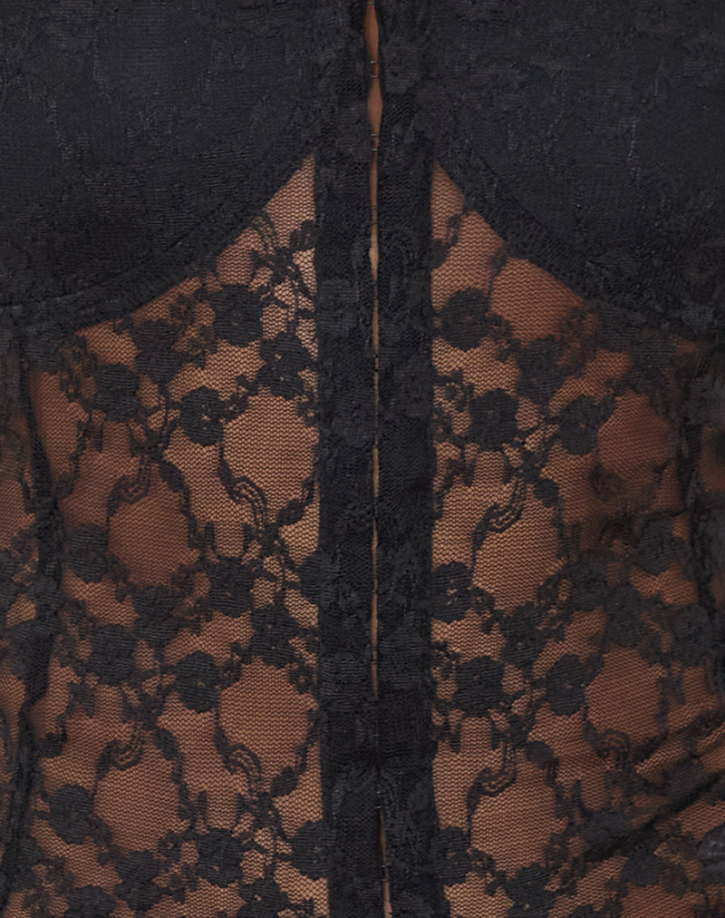Lysanne - Sensuele kanten off-shoulder korset top