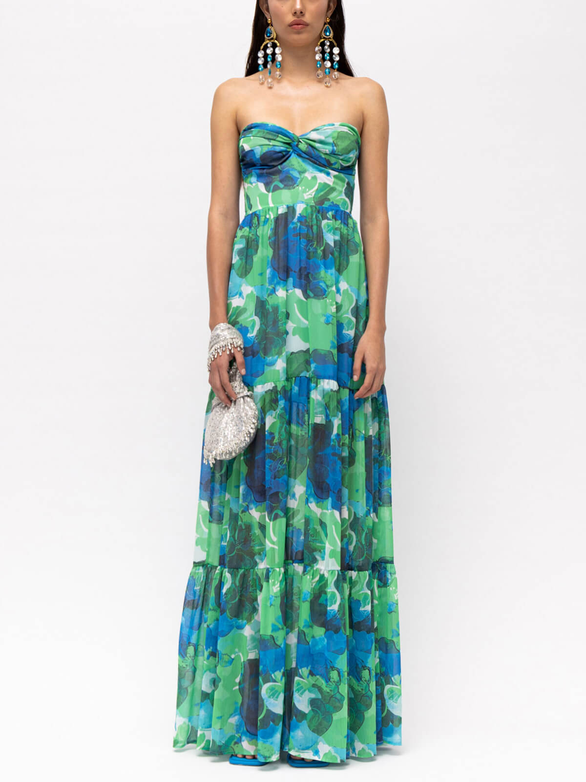 STEPHANIE | Elegante Bloemen Tube Maxi Jurk